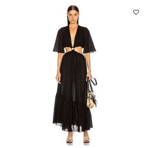 BEAU SOUCI Black Cut out cotton Isola dress New Size 40